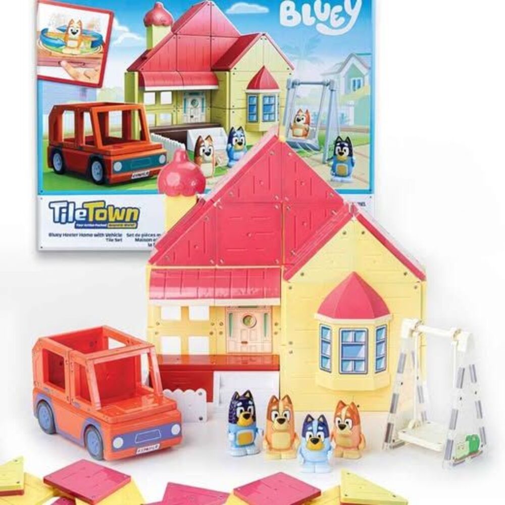 Bluey Tile Town 52 pcs Magnetic Tiles